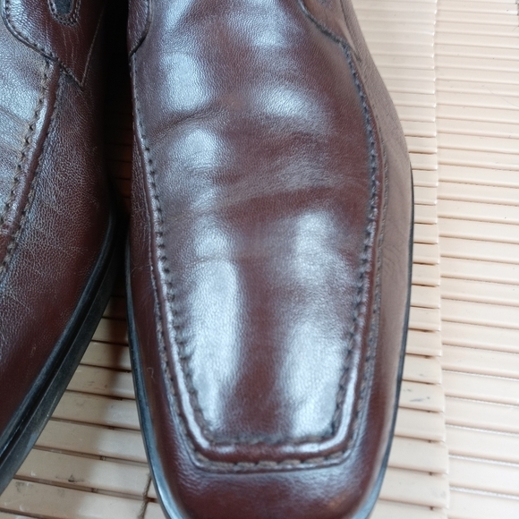 SANTONI Mens Dress Shoes Soft Brown Leather Casual Italian Slip On Loafer Sz 11D main image 6